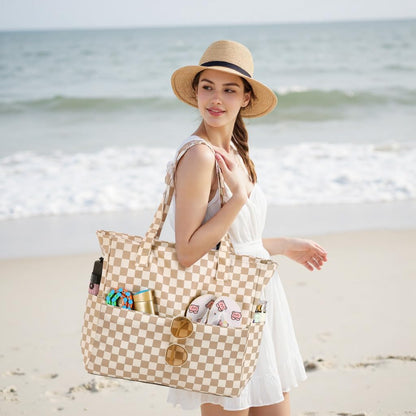 Bolso de playa impermeable Ortekor con compartimento para artículos húmedos | Equipaje de mano extragrande para viajes de fin de semana