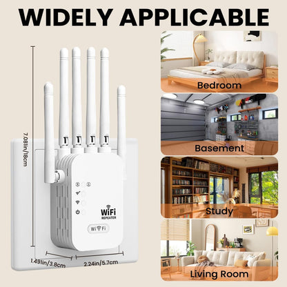 Extensor de Internet inalámbrico | Extensor de alcance WiFi para exteriores de largo alcance | Amplificador de señal resistente a la intemperie para el hogar y el jardín