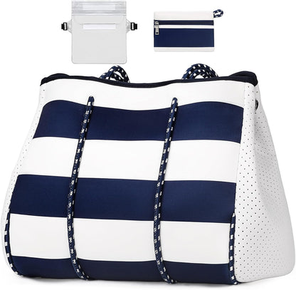 Ortekor beach Tote Bag | Large Beach Bag with Inner Pocket for Easy Organization