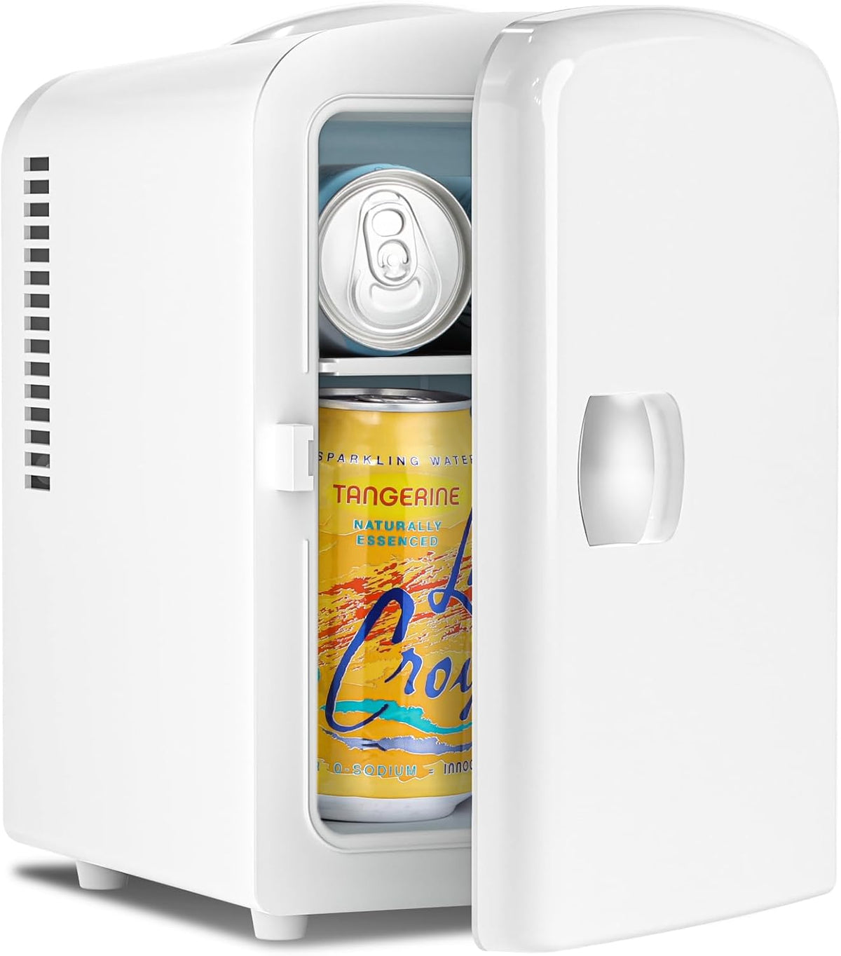 Mininevera compacta | Refrigerador portátil pequeño de 4 L con estantes ajustables | Ideal para medicamentos, cuidado de la piel, bebidas y aperitivos en el dormitorio, el coche o la oficina