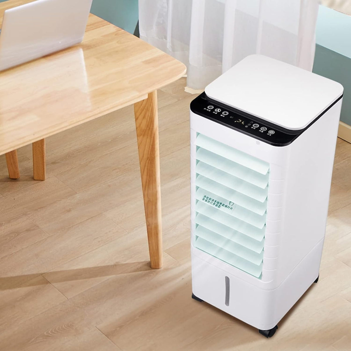 Portable Evaporative Air Cooler with Humidifier & Air Purifier – No Installation – Quiet Desktop Personal Cooling Unit for Bedroom, Office