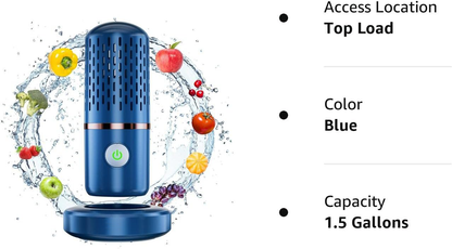 Fruit and Vegetable Washing Machine, Cordless Fruit Cleaner, Vegetable Cleaner with Ion Purification, Kitchen Gadget