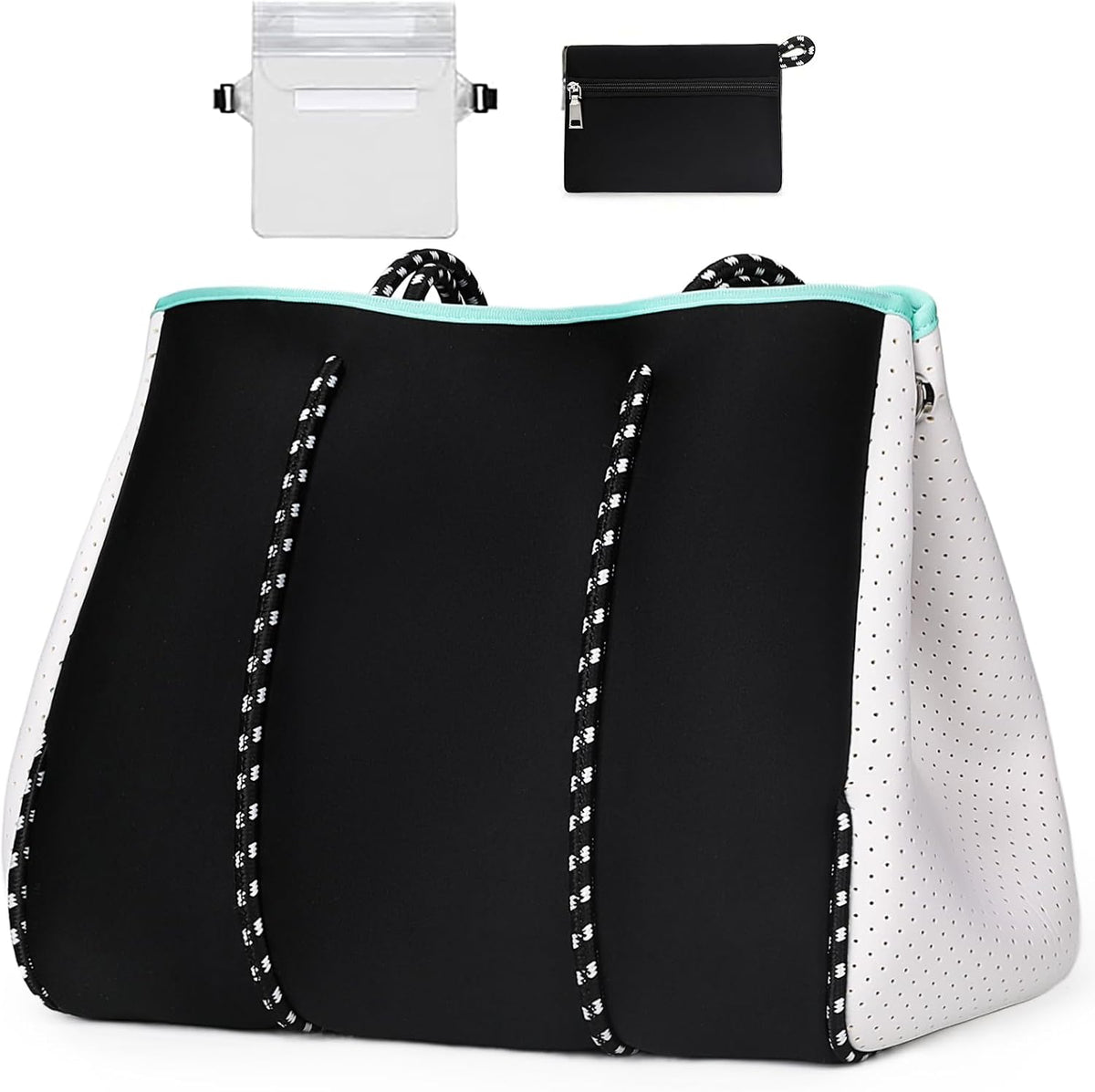 Ortekor beach Tote Bag | Large Beach Bag with Inner Pocket for Easy Organization