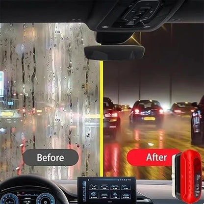 Windshield Cleaning Tool for Fog & Streak Removal – Hydrophobic Glass Coating Brush with Sponge Applicator for Car Windows & Mirrors