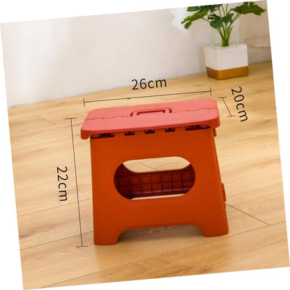 Folding Step Stool with Handle for Kids and Adults – Portable Kitchen & Bathroom Stepping Aid – Lightweight Collapsible Footstool for Home,
