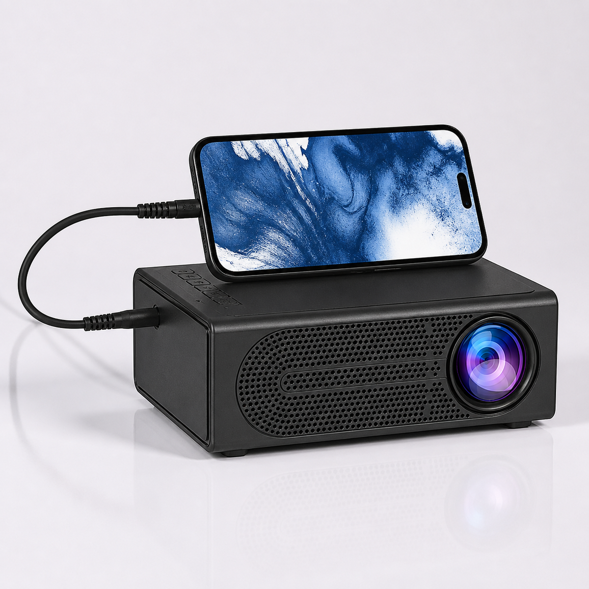 Compact Projector | Mini 1080P Projector with USB Connectivity | Portable Entertainment for Movies and Gaming