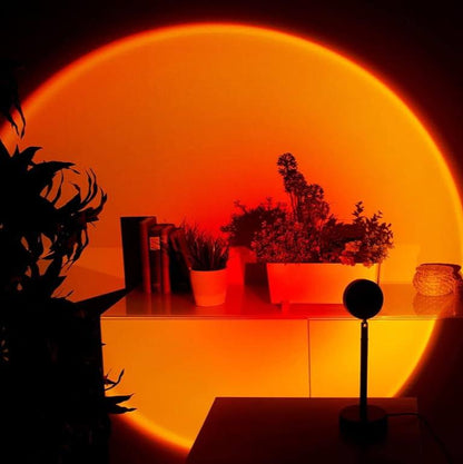 Rotating Metal LED Projection Mood Light for Bedroom and Living Room Ambient Lighting