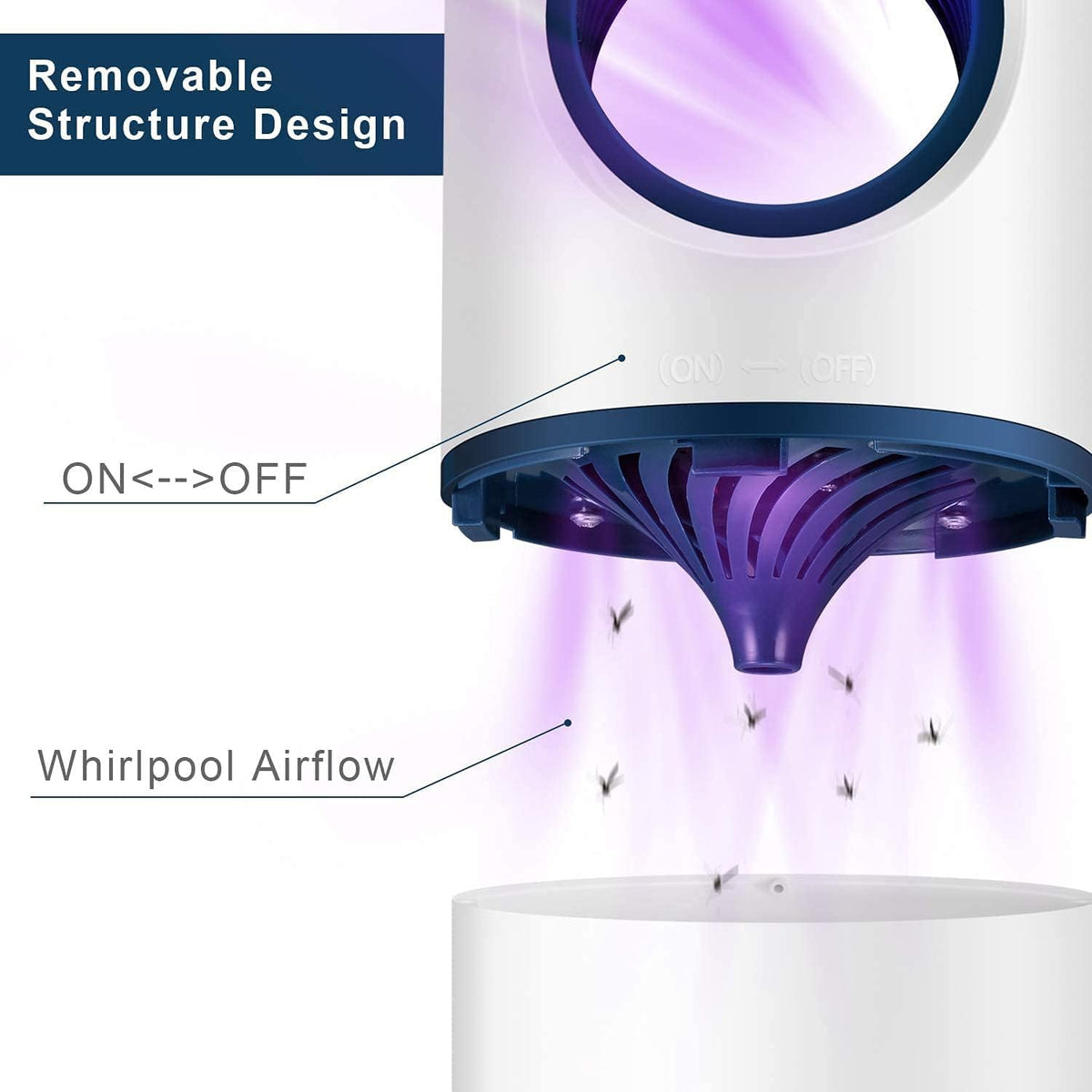 Electronic Bug Zapper Trap with UV Light and Suction Fan for Indoor and Outdoor Fly and Mosquito Control