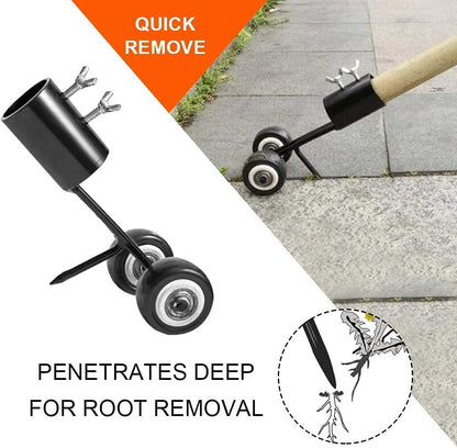 Rolling Weed Removal Tool for Paving Joints & Driveways – Manual Crack Weeder Stand-Up Garden Scraper No Bending Needed Patio Walkway Stone