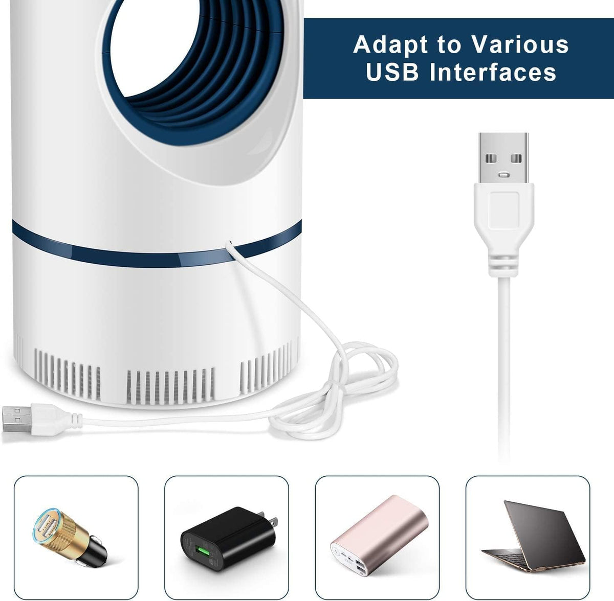 Electronic Bug Zapper Trap with UV Light and Suction Fan for Indoor and Outdoor Fly and Mosquito Control