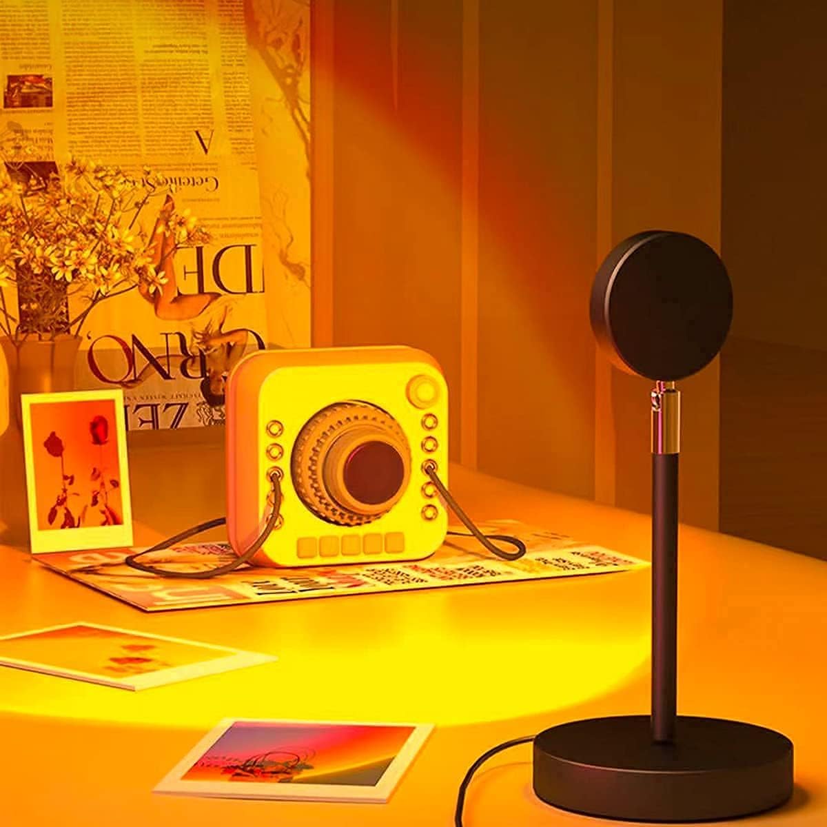 Sunset Projection Lamp with 360° Rotating Head – 13 Ambient Light Modes for Bedroom, Living Room & Creative Spaces