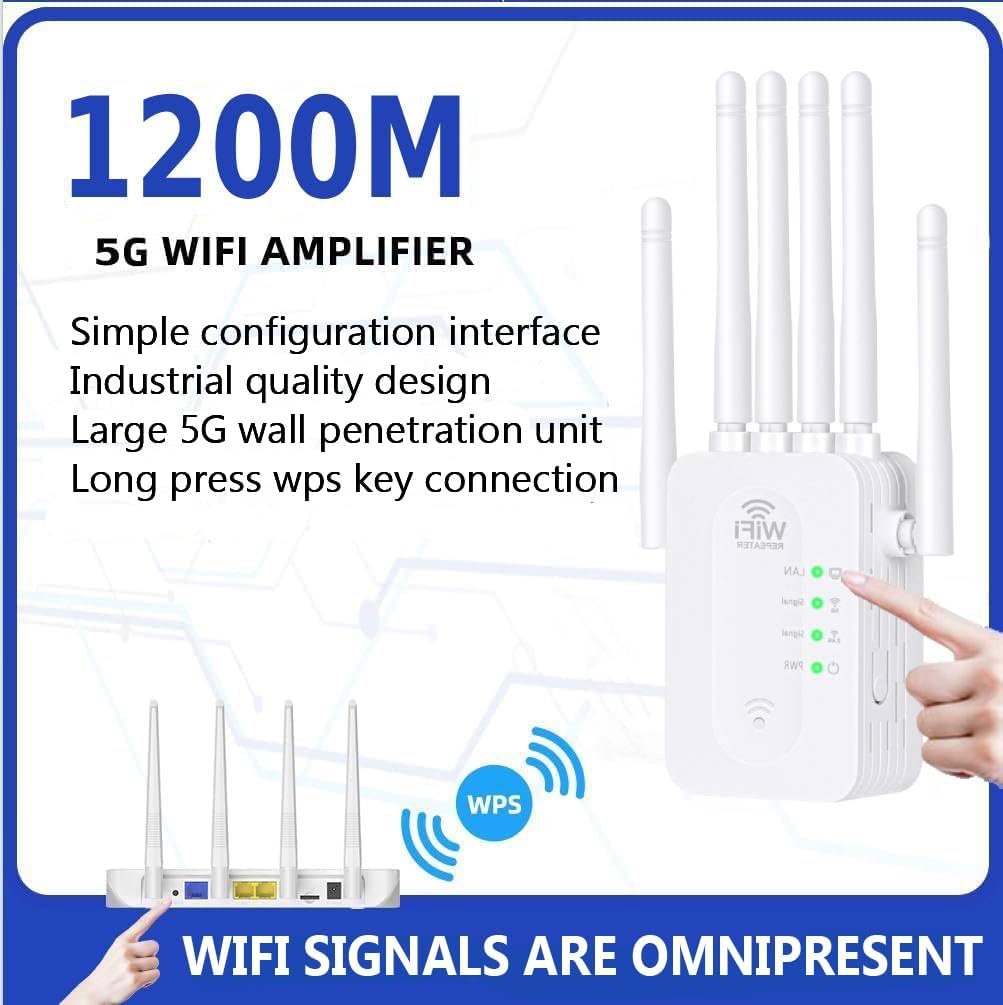 Amplificador de Internet inalámbrico | Extensor de alcance WiFi para exteriores de largo alcance con diseño resistente a la intemperie | Amplificador de señal para el hogar y el jardín