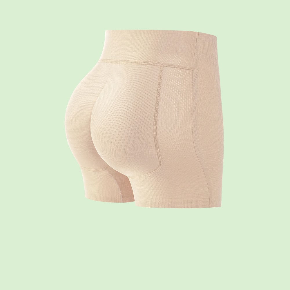 High-Waist Padded Butt-Lifting Shapewear Shorts for Women – Seamless Body Shaper with Removable Pads for Everyday Confidence & Special Occas
