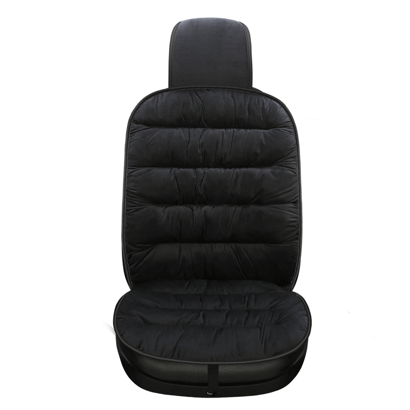 Plush Quilted Auto Seat Protector Pad with Headrest Cover Gray Beige Coffee Black for Front Bucket Seats SUV Truck