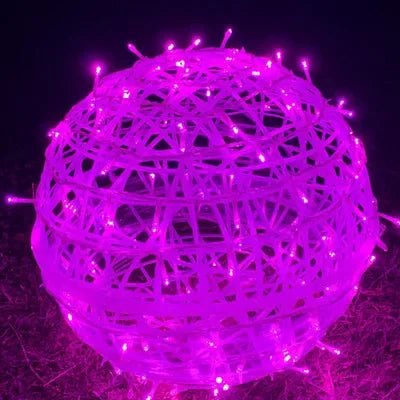Esfera de luz LED tejida de 8 pulgadas, resistente a la intemperie, colgante para exteriores, ideal para patios, jardines, terrazas y fiestas, conectable, luz ambiental