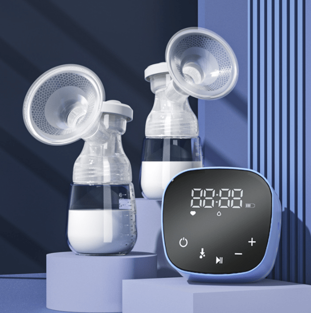 Rechargeable Electric Breast Pump with Dual Bottles for Nursing Mothers – 3 Pumping Modes, Quiet Motor, USB Power Supply