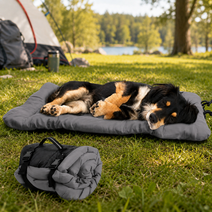 Ortekor Portable Outdoor Dog Bed for Camping &Car Travel - Roll-Up Mat for Clean, Comfortable Rest