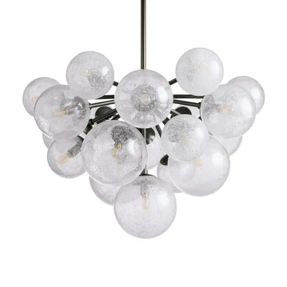 Bubble Glass Globe Chandelier Multi-Light Statement Fixture for Dining Room Living Room Foyer Hanging Ceiling Light Modern Farmhouse
