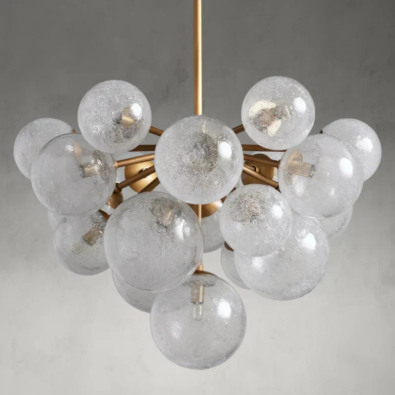 Bubble Glass Globe Chandelier Multi-Light Statement Fixture for Dining Room Living Room Foyer Hanging Ceiling Light Modern Farmhouse