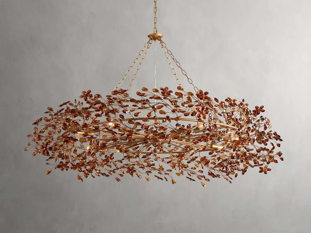 Round Multi-Light Statement Chandelier 39-60 in 6-12 Sockets Metal Crown for Dining Room Foyer Entryway Living Room
