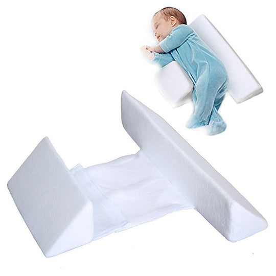 Adjustable Anti-Roll Side Sleep Wedge for Babies 0-12 Months | Memory Foam Triangle Positioner for Infants Newborns | Washable Cover