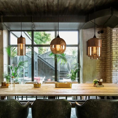 Hanging Ceiling Fixture with Smoked Glass Shade 10 Inch Adjustable Height E27 Socket for Dining Room Kitchen Island Modern Farmhouse Breakfa