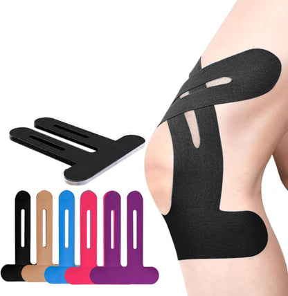 Pre-Cut Kinesiology Tape for Knee Support – 150% Stretch Cotton Athletic Tape for Pain Relief & Stability During Sports & Daily Activity