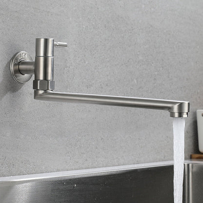 Grifo giratorio de acero inoxidable para montaje en pared – Llenador de ollas monomando para cocina