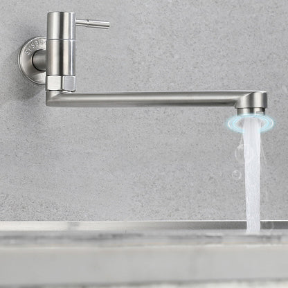 Grifo giratorio de acero inoxidable para montaje en pared – Llenador de ollas monomando para cocina