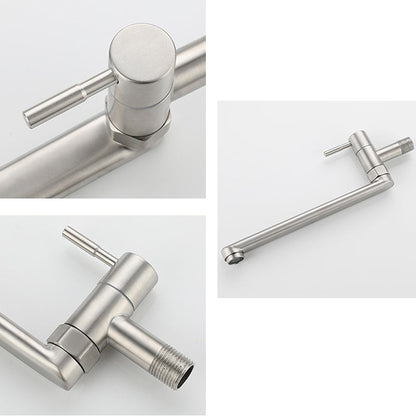 Grifo giratorio de acero inoxidable para montaje en pared – Llenador de ollas monomando para cocina