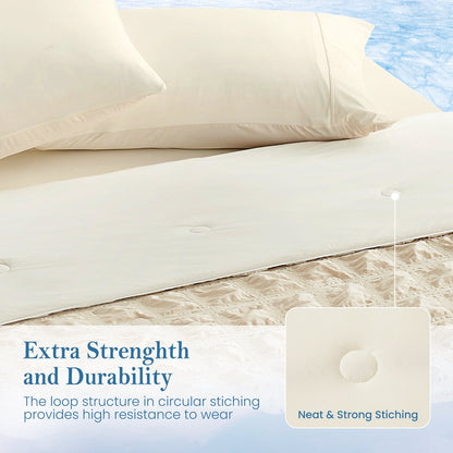 Comfort Collection | Cooling Comforter with Advanced Airflow | Lightweight Seersucker Design for Hot Sleepers