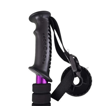 Collapsible Trekking Poles 4-Section Aluminum Hiking Sticks Adjustable 25-53 in for Men Women Trail Walking Backpacking Mountains