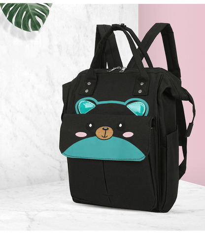 Multi-Pocket Baby Backpack with Insulated Bottle Holders & Stroller Straps for Travel