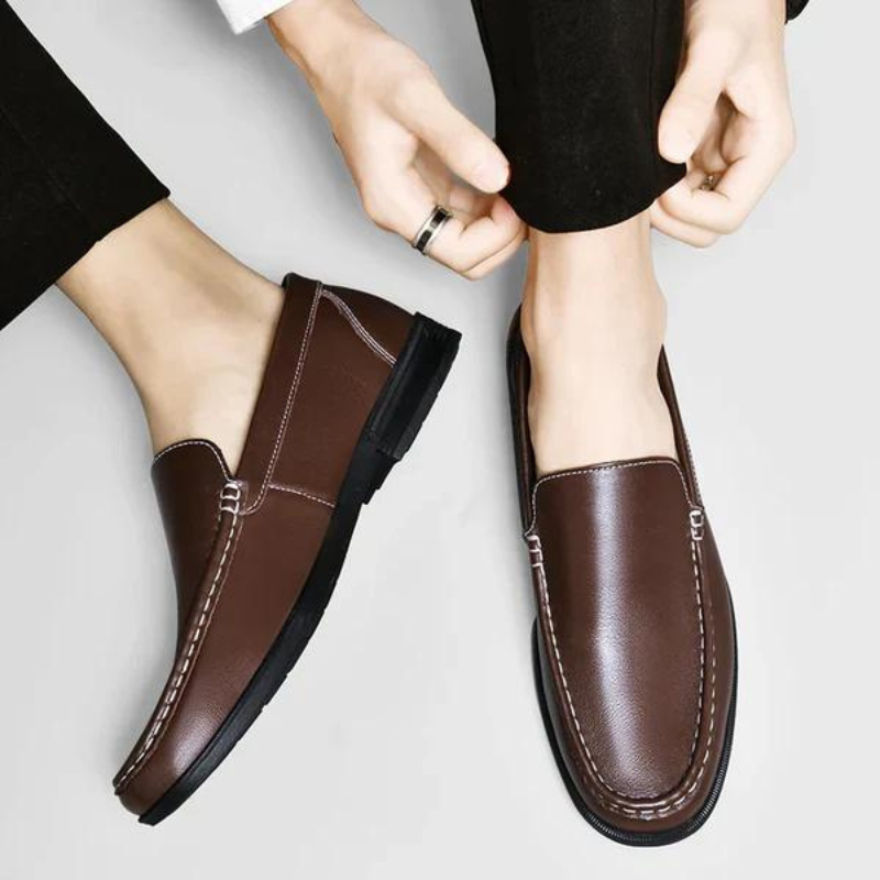 Mocasines de piel auténtica para hombre, zapatos de vestir sin cordones para negocios, eventos informales, bodas, oficina y ocasiones formales, estilo italiano clásico hechos a mano