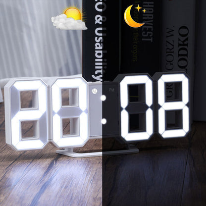 Digital LED Alarm Clock with Temperature Display & Color-Changing Backlight for Bedroom Desk