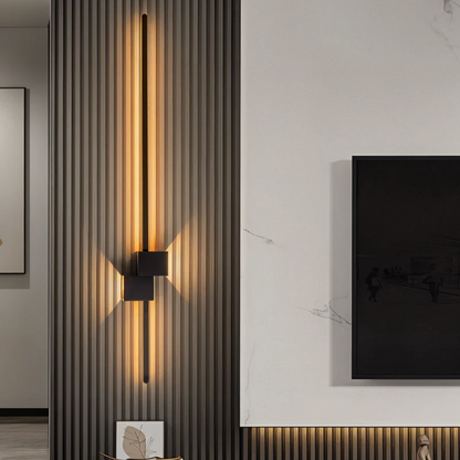 Modern LED Wall Sconce Linear Strip Light Fixture Warm White Aluminum 24 Inch for Living Room Bedroom Hallway Office Contemporary