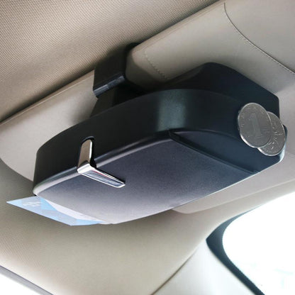Organizador de lentes para visera de auto – Soporte para gafas de un solo toque para camionetas y SUV