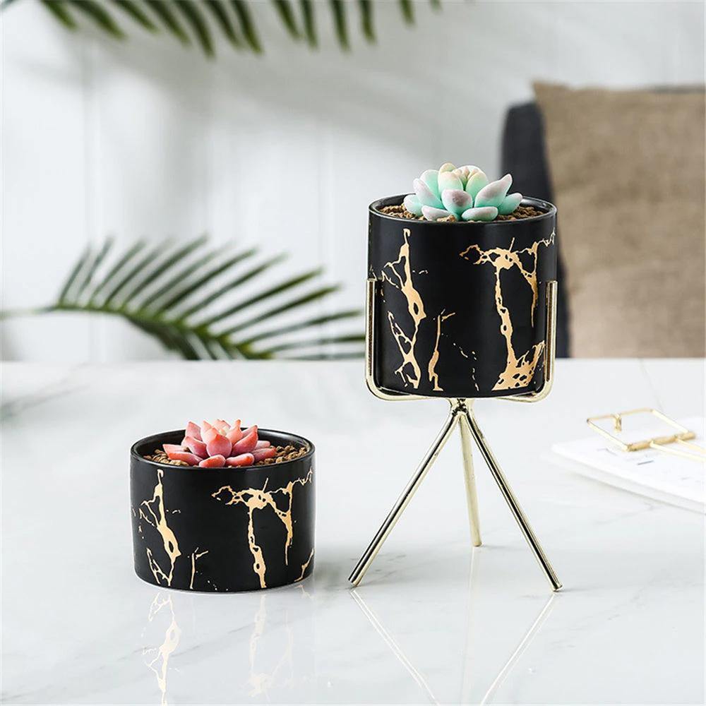 Geometric Marbled Serenity Planter