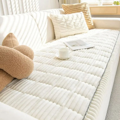 Plush Furniture Throw for Sectionals & Couches – Anti-Slip Fleece Protection for Living Room, Bedroom, Pet-Friendly Homes