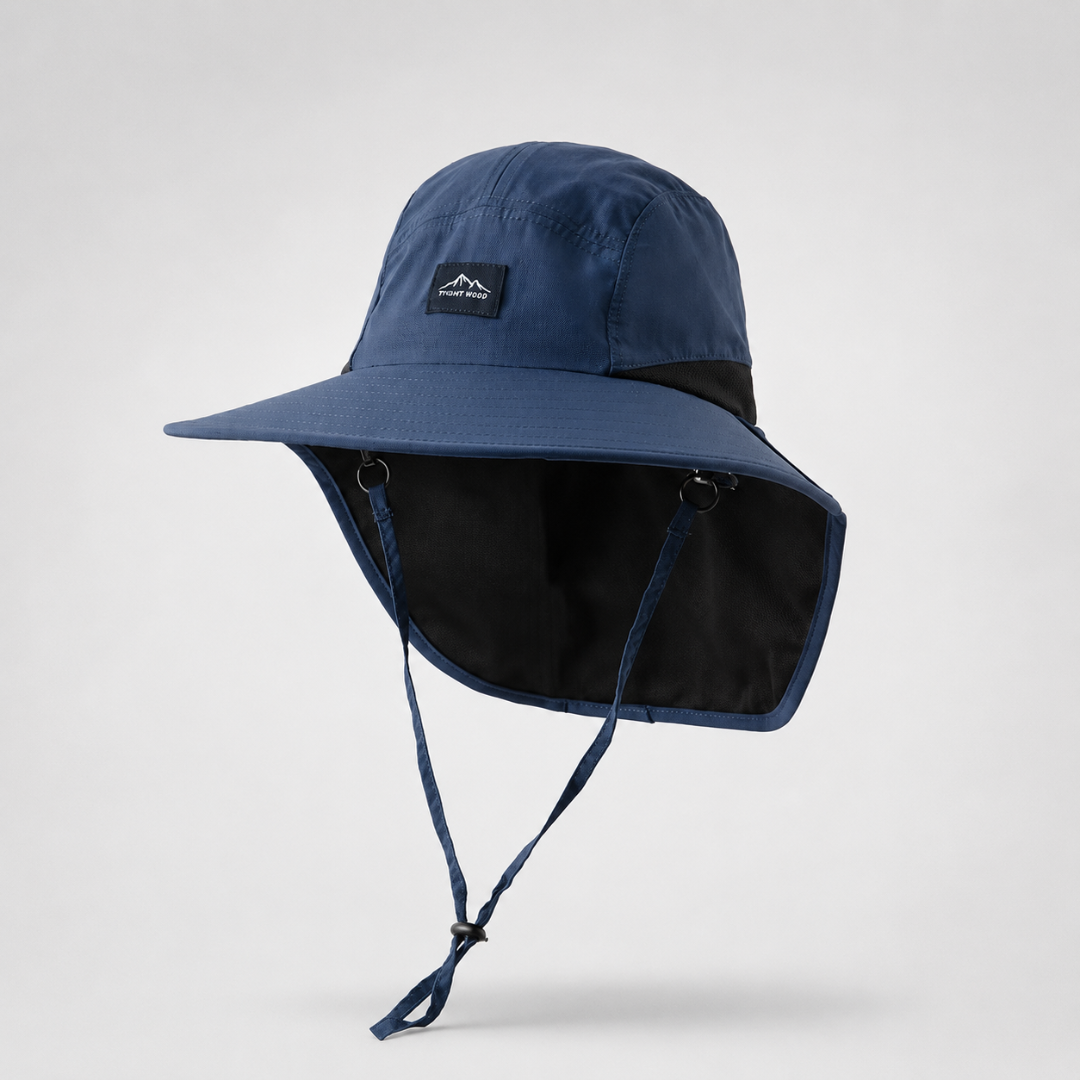 Wide Brim Hiking Hat with Neck Flap & UPF 50+ Sun Protection for Trail Running, Backpacking & Summer Outdoor Adventures