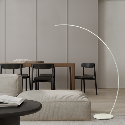 Arched LED Floor Lamp 63 Inch Dimmable Adjustable Color Temperature Aluminum Standing Light for Living Room Bedroom Reading Corner Modern Ov
