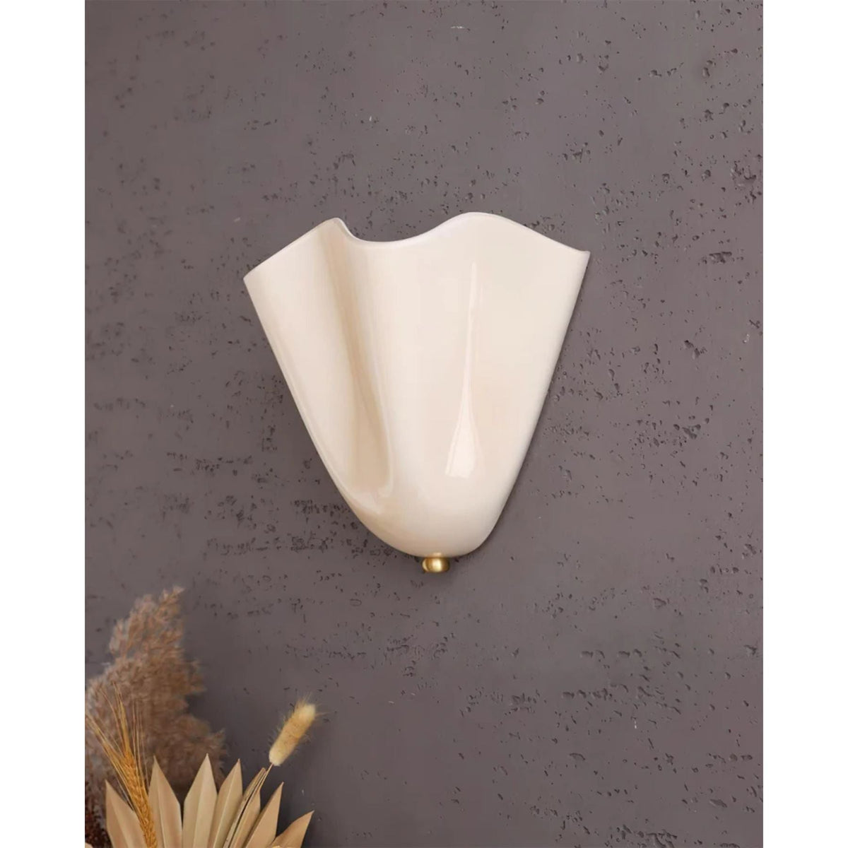 Dual-Socket Sconce Light with Textured Glass Shade in Warm Tones for Entryways & Powder Rooms