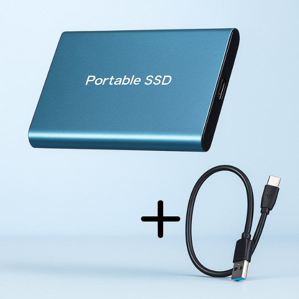 USB Portable SSD 1050 MB/s Read Speed 1 TB Storage Capacity Impact-Resistant Casing for Mac Windows Android Gaming Backup