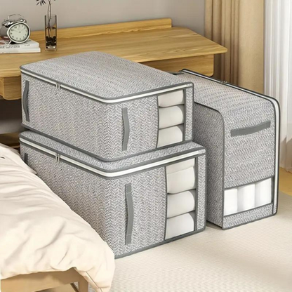 Cozy Quilt Blanket Storage Bag - Durable Fabric, Space-Saving Design