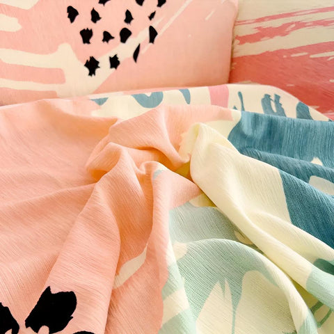 Funda para sofá Waverly - Estampado artístico en tonos pastel, funda resistente a mascotas