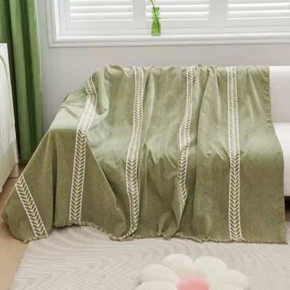 Flora Couch Cover - Premium Chenille, Leaf Pattern