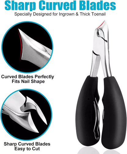 Heavy-Duty Nail Clipper with Extended Lever and Curved Jaw for Effortless Trimming | Thick Nails | Seniors | Grooming Tool | Ergonomic Grip