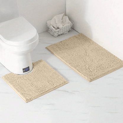 Plush Chenille Bathroom Rug Anti-Slip Water-Absorbing Floor Mat for Shower Bath Toilet Blue 20×31 Inch Soft Polyester Non-Skid Backing for W