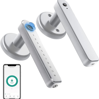 Biometric Door Lock with Fingerprint Scanner and Keypad Access for Keyless Entry