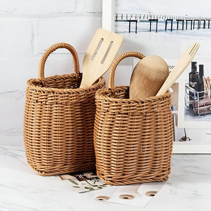 Wren Wicker Storage Basket - Vintage-Inspired, Lightweight Design
